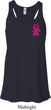 Pink Ribbon Pin Pocket Print Ladies Flowy Racerback Tanktop