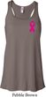 Pink Ribbon Pin Pocket Print Ladies Flowy Racerback Tanktop