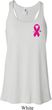 Pink Ribbon Pin Pocket Print Ladies Flowy Racerback Tanktop