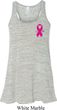 Pink Ribbon Pin Pocket Print Ladies Flowy Racerback Tanktop