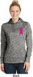 Pink Ribbon Pin Pocket Print Ladies Moisture Wicking Hoodie