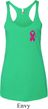 Pink Ribbon Pin Pocket Print Ladies Tri Blend Racerback Tank Top