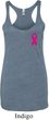 Pink Ribbon Pin Pocket Print Ladies Tri Blend Racerback Tank Top