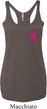 Pink Ribbon Pin Pocket Print Ladies Tri Blend Racerback Tank Top