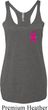 Pink Ribbon Pin Pocket Print Ladies Tri Blend Racerback Tank Top