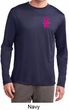 Pink Ribbon Pin Pocket Print Mens Dry Wicking Long Sleeve Shirt