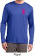 Pink Ribbon Pin Pocket Print Mens Dry Wicking Long Sleeve Shirt