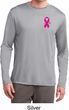 Pink Ribbon Pin Pocket Print Mens Dry Wicking Long Sleeve Shirt