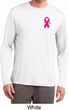 Pink Ribbon Pin Pocket Print Mens Dry Wicking Long Sleeve Shirt