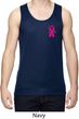 Pink Ribbon Pin Pocket Print Mens Moisture Wicking Tanktop