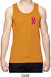 Pink Ribbon Pin Pocket Print Mens Moisture Wicking Tanktop