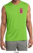 Pink Ribbon Pin Pocket Print Mens Sleeveless Moisture Wicking Shirt