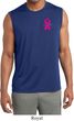 Pink Ribbon Pin Pocket Print Mens Sleeveless Moisture Wicking Shirt