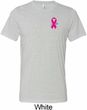 Pink Ribbon Pin Pocket Print Mens Tri Blend Crewneck Shirt