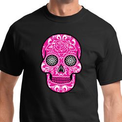 Pink Sugar Skull Mens Shirts