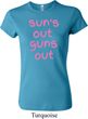 Pink Suns Out Guns Out Ladies Crewneck Shirt