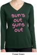 Pink Suns Out Guns Out Ladies Dry Wicking Long Sleeve Shirt