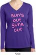 Pink Suns Out Guns Out Ladies Dry Wicking Long Sleeve Shirt