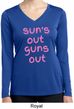 Pink Suns Out Guns Out Ladies Dry Wicking Long Sleeve Shirt