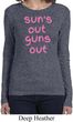 Pink Suns Out Guns Out Ladies Long Sleeve Shirt