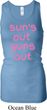 Pink Suns Out Guns Out Ladies Longer Length Racerback Tank Top