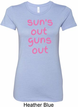 Pink Suns Out Guns Out Ladies Longer Length Shirt