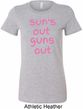 Pink Suns Out Guns Out Ladies Longer Length Shirt