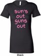 Pink Suns Out Guns Out Ladies Longer Length Shirt