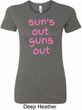Pink Suns Out Guns Out Ladies Longer Length Shirt