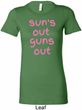 Pink Suns Out Guns Out Ladies Longer Length Shirt