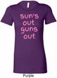 Pink Suns Out Guns Out Ladies Longer Length Shirt
