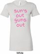 Pink Suns Out Guns Out Ladies Longer Length Shirt