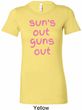 Pink Suns Out Guns Out Ladies Longer Length Shirt