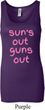 Pink Suns Out Guns Out Ladies Longer Length Tank Top