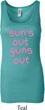 Pink Suns Out Guns Out Ladies Longer Length Tank Top