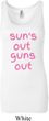 Pink Suns Out Guns Out Ladies Longer Length Tank Top