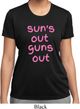 Pink Suns Out Guns Out Ladies Moisture Wicking Shirt