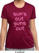 Pink Suns Out Guns Out Ladies Moisture Wicking Shirt