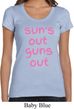 Pink Suns Out Guns Out Ladies Scoop Neck Shirt