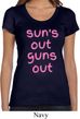 Pink Suns Out Guns Out Ladies Scoop Neck Shirt
