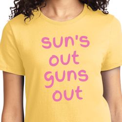 Pink Suns Out Guns Out Ladies Shirt Pink Suns Out Guns Out Ladies Shirt