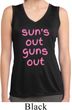Pink Suns Out Guns Out Ladies Sleeveless Moisture Wicking Shirt