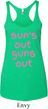 Pink Suns Out Guns Out Ladies Tri Blend Racerback Tank Top