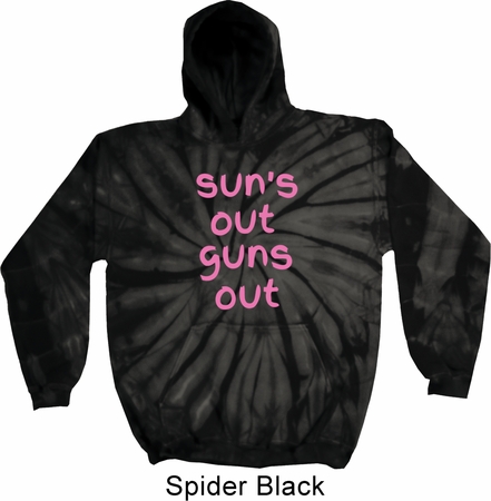 Pink Suns Out Guns Out Tie Dye Hoodie