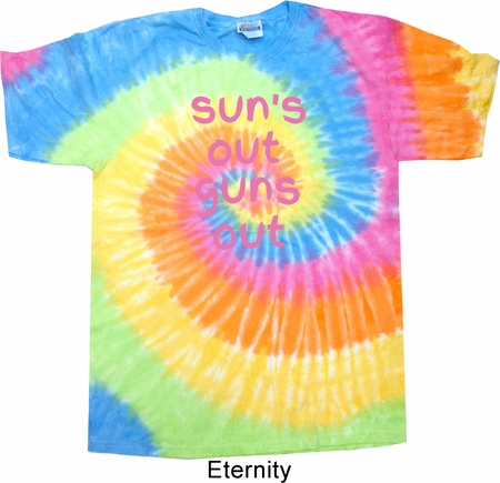 Pink Suns Out Guns Out Tie Dye Shirt