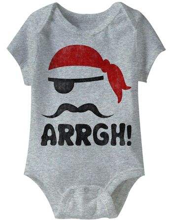 Pirate Arrgh! Funny Baby Romper Athletic Heather Infant Babies Creeper