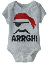 Pirate Arrgh! Funny Baby Romper Athletic Heather Infant Babies Creeper Pirate Arrgh! Funny Baby Romper Athletic Heather Infant Babies Creeper