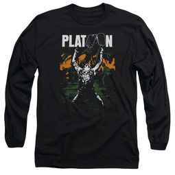 Platoon Long Sleeve Shirt Graphic Black Tee T-Shirt