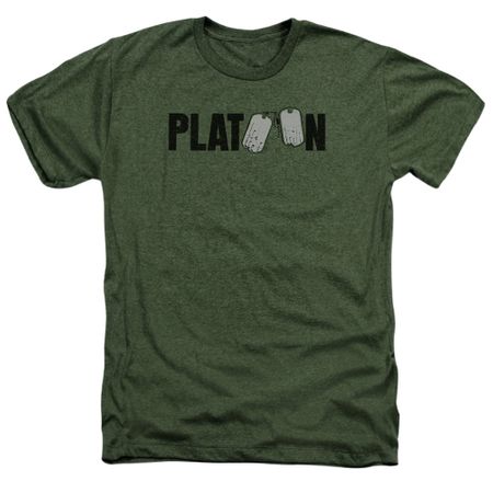 Platoon Shirt Logo Heather Military Green T-Shirt