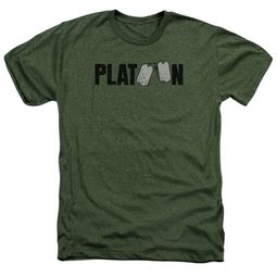 Platoon Shirt Logo Heather Military Green T-Shirt